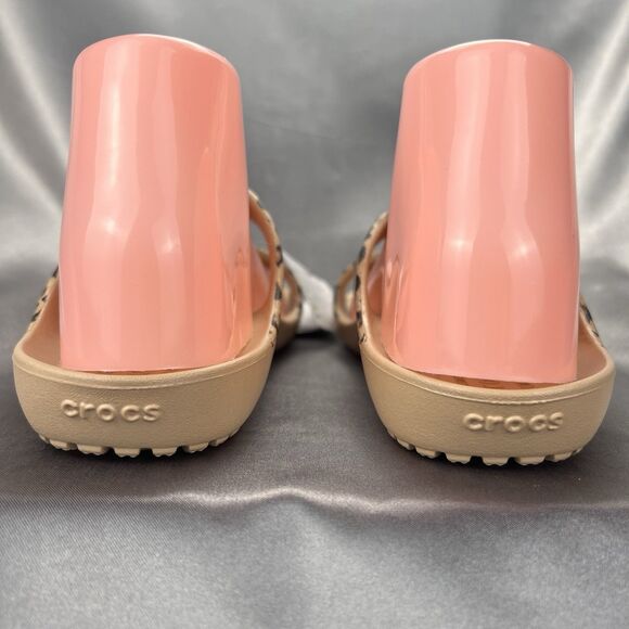 Crocs Kadee‎ II Leopard Sandals Women's 7 Strappy Slides Spring Shoes 206894-90L - Picture 9 of 14